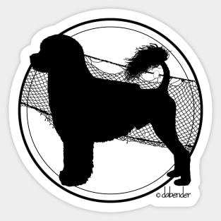 Portuguese Water Dog Lion Nets Sticker